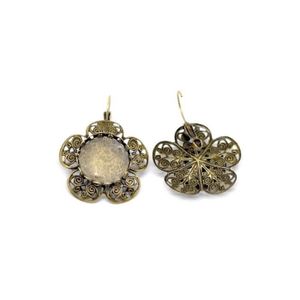 Accessoires création clous d/'oreilles support boucle fimo 12 x 7 mm 10 pièces