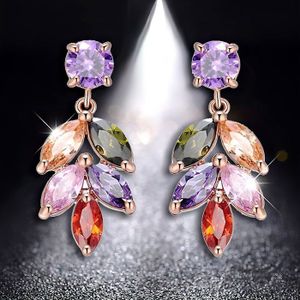 Boucles D'oreilles Pendantes En Cristal Autrichien - Motif Floral Noir Style Gatsby, Longueur 8.5 Cm