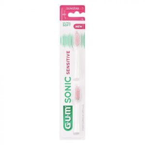 BROSSE A DENTS Gum Brosse à Dents Electrique Sonic Sensitive Recharge Ultra Soft 2 unités