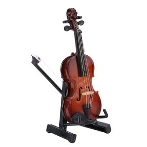 Atyhao Mini guitare miniature en bois 7 po avec support pour guitare Blanc