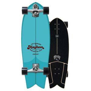 SKATEBOARD - LONGBOARD Surf Skate - CARVER - Lost RNF Retro 29.5 C7 - Bleu - Grip gros grain - 4 roues