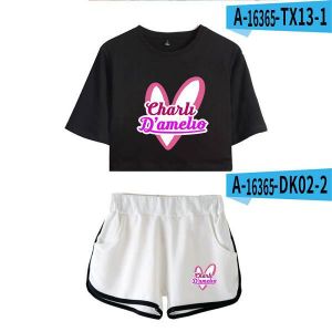 T-SHIRT 3d print shorts 2021,Nouvelle mode Charli D 'Ameli