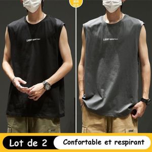 MAILLOT DE BASKET-BALL Lot de 2 T-shirt sans manches pour hommes des spor
