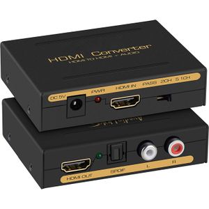 HURRISE Décodeur audio HDMI Convertisseur de décodeur d'extracteur