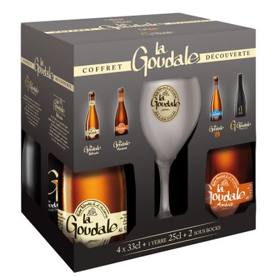 Coffret 4 bières Brasserie Naturelle des Landes + 1 verre dégustation