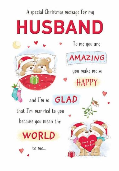 Tarjeta De Navidad Moderna Para Marido - Diseño Calcetines, 20,3 X 15,2 Cm, Alta Calidad, Fabricada En Reino Unido