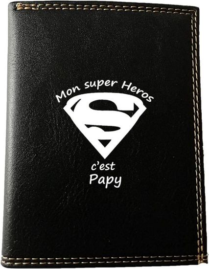 Porte-Monnaie Homme 'Papy D'Amour' - Format Compact 11x8.5cm - Porte-Cartes Et Pièces - Cadeau Grand-Père