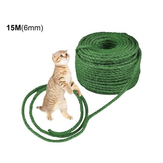 Corde Sisal Naturelle 6mm X 10m - Pour Arbre à Chat, Bricolage Et Décoration