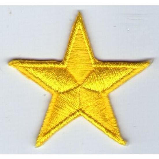 Ecusson Patch Thermocollant Petite Etoile Jaune 4 5 X 4 5 Cms Cdiscount Beaux Arts Et Loisirs Creatifs