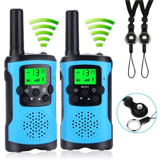Talkie-walkies Enfants Talkie-walkie enfants talky-walky avec lampe de  poche rétroéclairée 3 km de portée pour les aventures extérieures