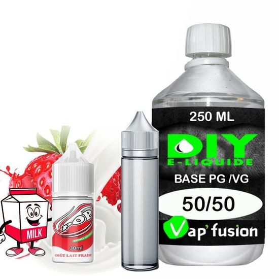 Pack e-liquide DIY Facile POP arme concentr - Base PG/VG 250ML + Flacon  vide 50 ml - Cdiscount Au quotidien