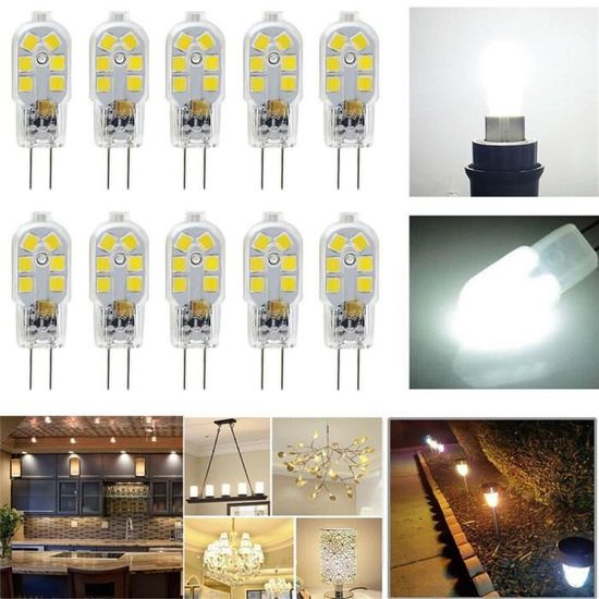 Ampoule LED G4 12V Dimmable 851LM Blanc Chaud 2W Equivalent 20W G4 Halogène Lampe 360° Angle de Faisceau Remplacement