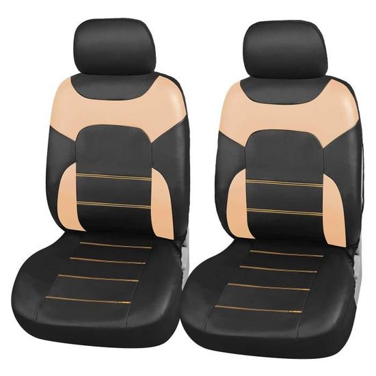 Housse De Siège Auto Universelle Noir/gris - Lot Complet Pour Sièges Avant Et Arrière - Protection Et Style