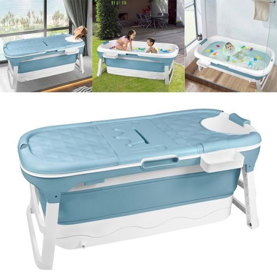 Baignoire Bébé Pliable 70×75 Cm – Portable 0-8 Ans Avec Jouets Océan, Drainage Facile & Sécurité