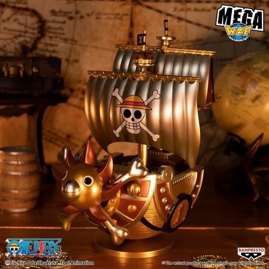 Figurine One Piece Ship Thousand Sunny couleur or