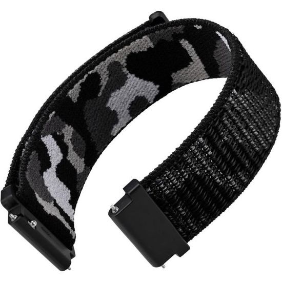 WOCCI 22mm Réglable Nylon Bracelet Montre Avec Fermeture Auto-agrippante, Bande Sport Pour Homme Et Femme (Bleu Marin