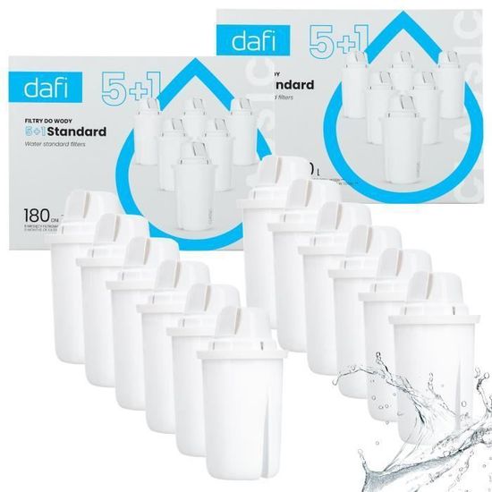 Caraffa Filtrante In Vetro Borosilicato Wessper 3 Litri Con Contatore - Compatibile Con Cartucce Aquaphor/Brita/Dafi, +1 Cartuccia Inclusa, Bianca