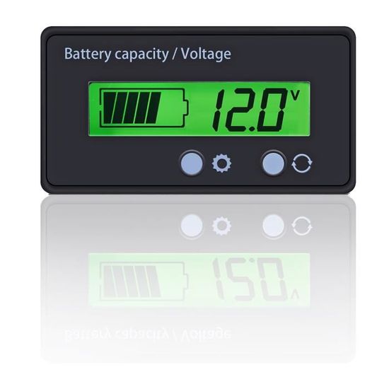 DollaTek Moniteur De Batterie 12V-60V - Testeur Tension Et Capacité Pour Plomb Et Lithium - Affichage Vert