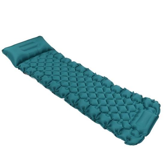 Matelas Gonflable Outtec Avec Oreiller – 195x55 Cm, épaisseur 5 Cm, Ultraléger 0,54 Kg – Pour Camping, Trekking Et Rando (noir)
