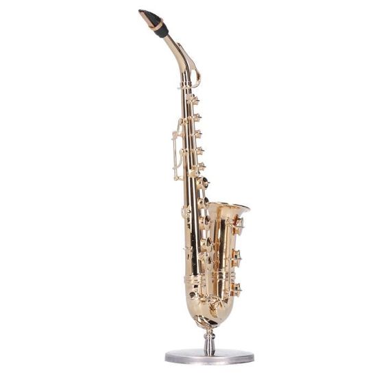 VGEBY Saxophone avec modèle de support Modèle de Saxophone Miniature en  Cuivre avec Support Mini Instrument de Musique Cadeau - Achat / Vente  saxophone VGEBY Saxophone avec modèle 