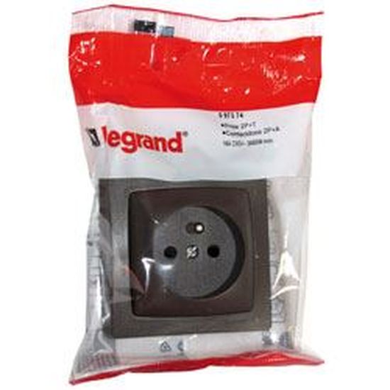 Prise électrique Legrand Sans Terre – Format 71x71 Mm, Pose En Saillie, Neuf Sous Blister