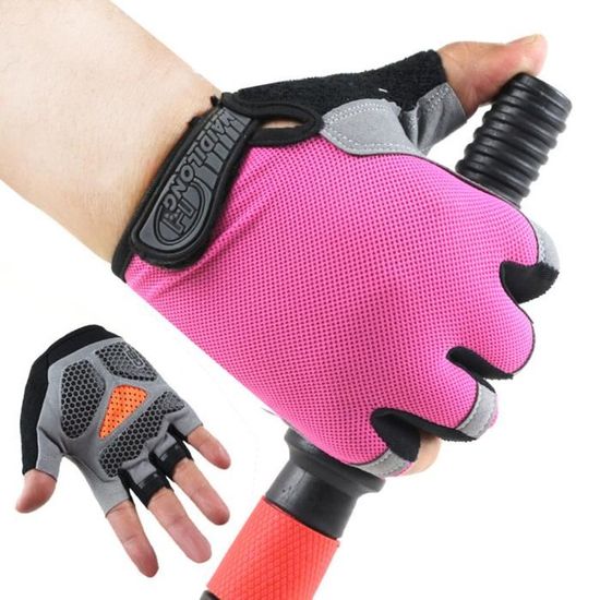 Gants Moto Demi-doigts Respirable été, Gants de Poignet Antidérapants, VTT, Vélo, Trotinette