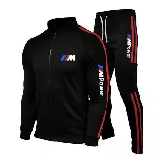 Survêtement Homme 2 Pièces - Col Montant - Tissu Jacquard Polyester - Automne Hiver - Coupe Décontractée