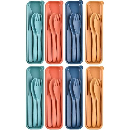 MENAGERE,Silver--Couverts De Camping En Acier Inoxydable, Vaisselle En