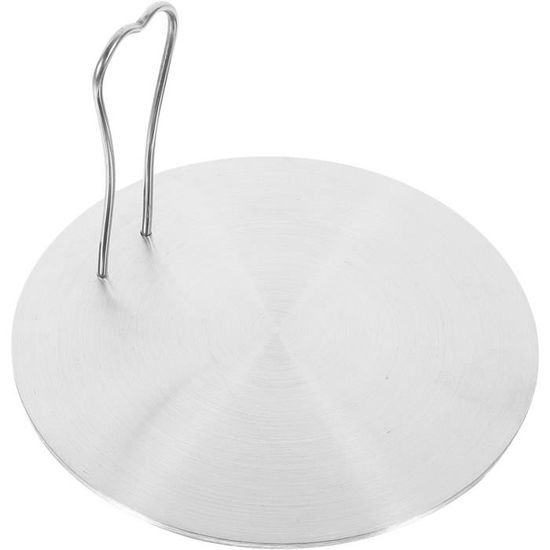 FACULX Plaque Adaptateur Induction 28 Cm - Diffuseur Chaleur Inox Avec Poignée Amovible - Pour Tous Feux
