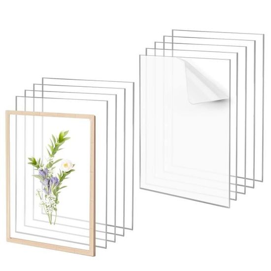 Lot De 10 Plaques Plexiglass Transparent 1mm - 25x20 Cm - Feuilles Acryliques Pour Bricolage, Cadre Photo, Projets Créatifs