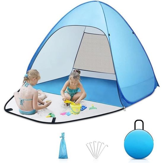 Tente De Plage Pop-up Voyager - Protection UV 50+, Spacieuse Pour 2 Personnes, Légère Et Portable