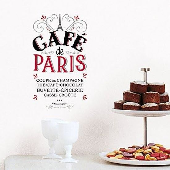 DRAEGER PARIS 1886 Transfer-Sticker 'Café De Paris' – Dekorativer Wandaufkleber Für Glatte Oberflächen