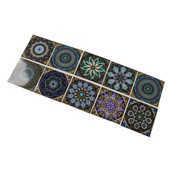Autocollants Muraux Mosaique PVC – Lot De 10/20/50 Pièces étanches Pour Carrelage