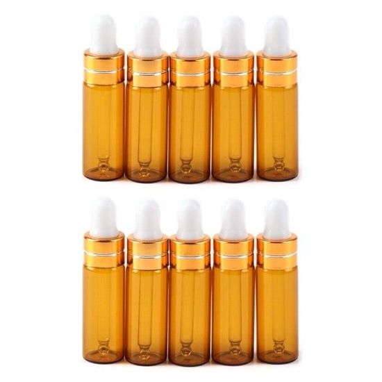 Flacons Compte-gouttes 3 Ml - Lot De 25 - Verre Transparent Avec Pipette - Pour Huiles Essentielles, Parfums, Voyages - 4
