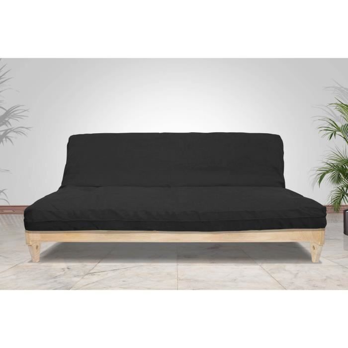 Canapé droit Noir Moderne Confort