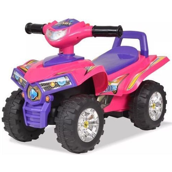 Quad  pour enfants avec son et lumière Rose et violet 60 x 38 x 42 cm