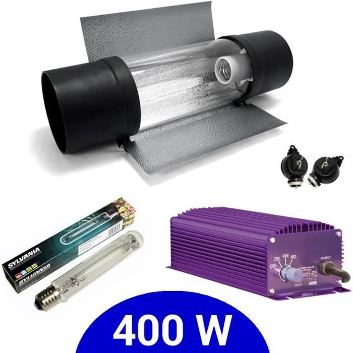 Kit eclairage électronique dimmable Lumatek 400W + Grolux HPS + Cooltube Protube