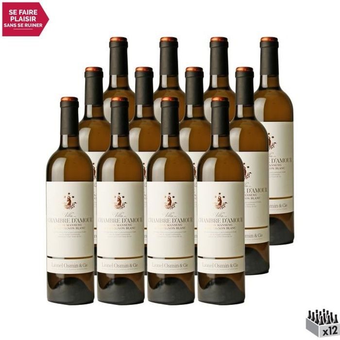Villa Chambre d'Amour Blanc 2020 - Lot de 12x75cl - Lionel Osmin & Cie - Vin Doux Blanc du Sud-Ouest - Appellation VDF Vin de France