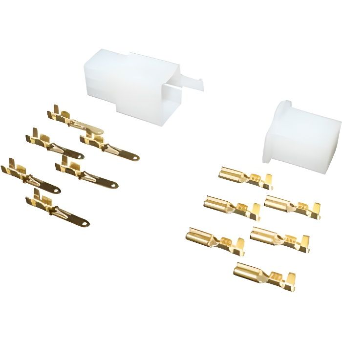 Connecteur plastique 6 fiches (6 cosses males + 6 cosses femelles) P2R (Motorisé)