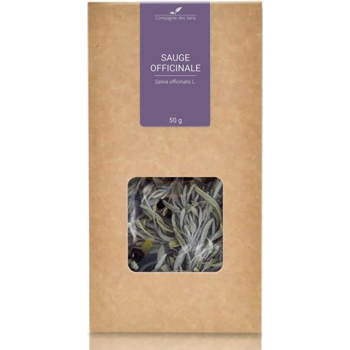 Sauge Officinale BIO - Plante en vrac pour infusion - 50g - Tisane - garantie sans colorants ni conservateurs, 100% BIO