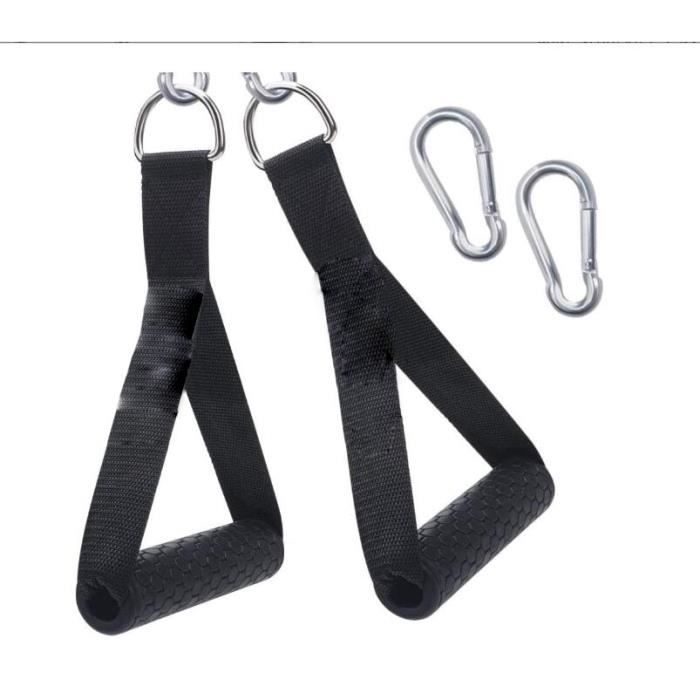 2 PCS Poignées Fitness pour Bandes de Résistance, Sport Poignée de Tirage Accessoire pour Machine, Poignees Tractions pour Exercice