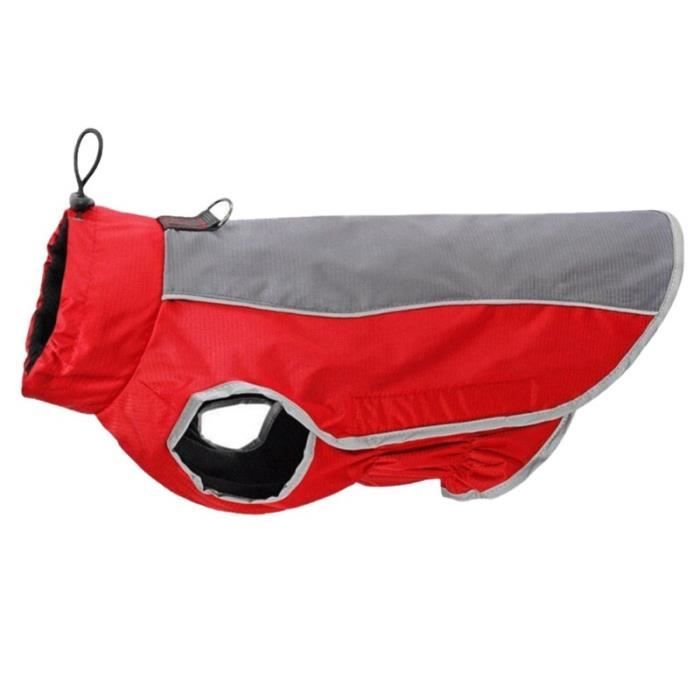 Manteau Blouson,Manteau d'hiver imperméable réfléchissant Vêtements pour chiens, Pitbull, bouledogue français, pour - Type Red-S