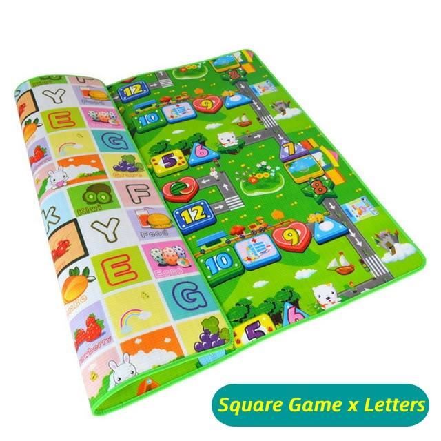 Tapis d'éveil,Pliable enfants jouer tapis bébé jouer tapis enfants monter couverture en - Type SquareGamexLetters-180cm * 150cm