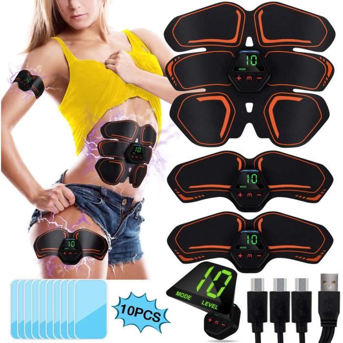 Electrostimulateur Musculaire, Abdos Appareil Electrostimulation Ceinture Abdominale Electrostimulation Appareil Abdominaux Écran LC