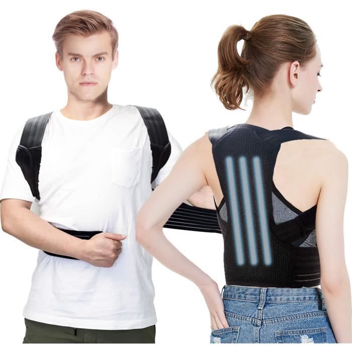 CEINTURE DE SOUTIEN Petdal Correcteur de Posture Confortable Dos Stabilisateur de Posture pour Homme et Femme avec 2 Coussinets 161