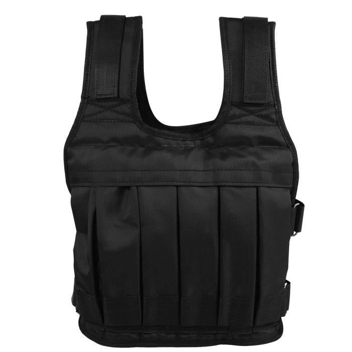 Garosa gilet lesté d'exercice Veste de formation de force de gilet lestée résistante de tissu d'Oxford 50KG pour la forme