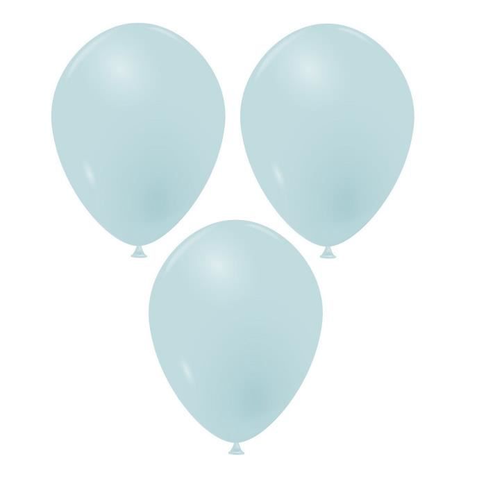 Ballon latex opaque 25cm bleu pastel (x100) REF/51742 fabrication française