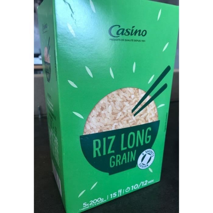 CASINO Riz Long Grain - 10 M - 5 x 200 g