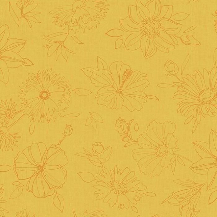 D-C-TABLE - Nappe ovale manhattan palmas jaune 150x250cm