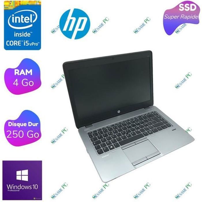 HP EliteBook 840 G2 - Intel Core i5 5200U - RAM 4 Go - SSD 250 Go - 14
